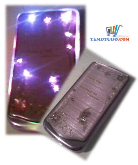 Lindo! Celular Feminino Butterfly! Capa com Led Luminoso